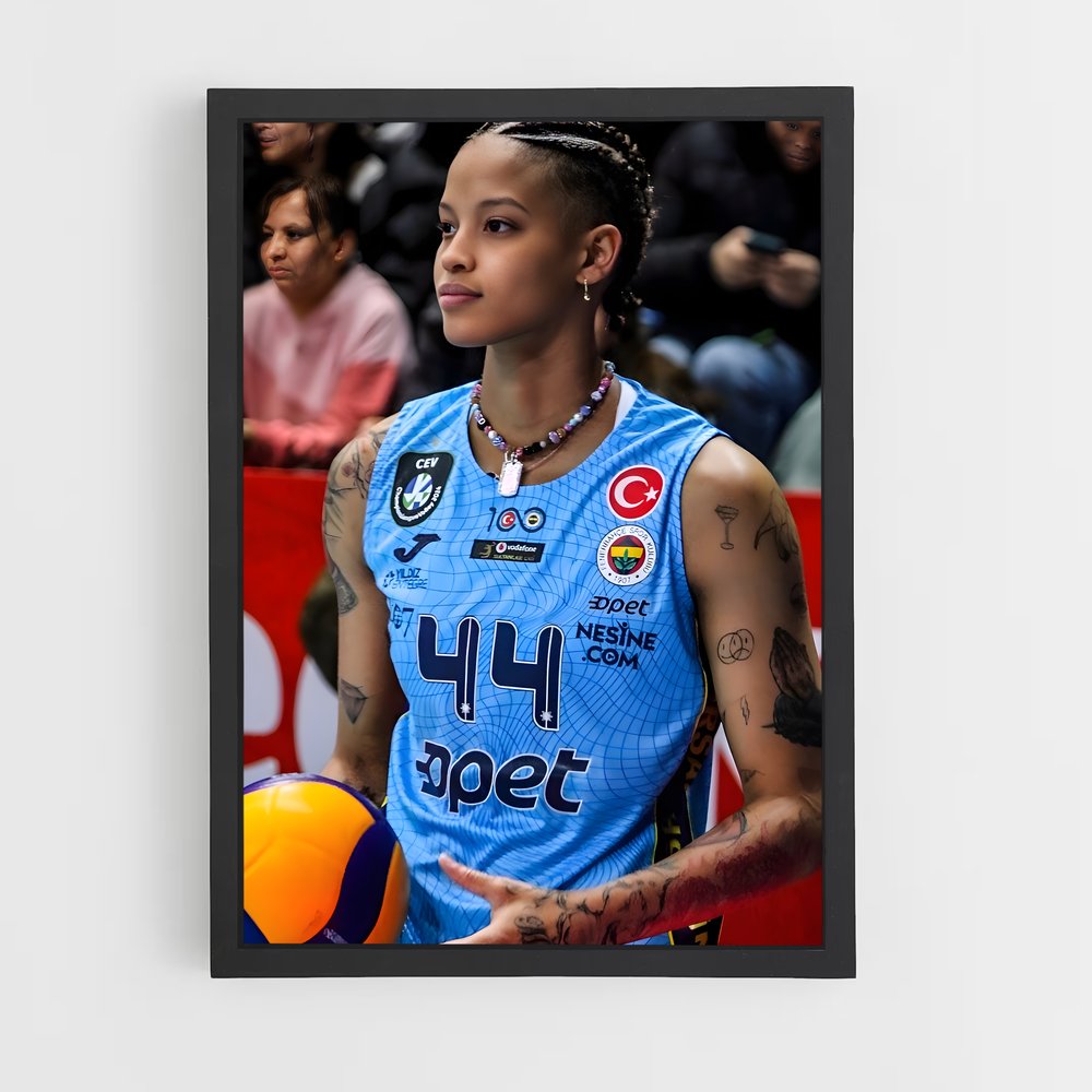 Poster La Maîtresse du Ballon – affiche Volleyball (vue 2)